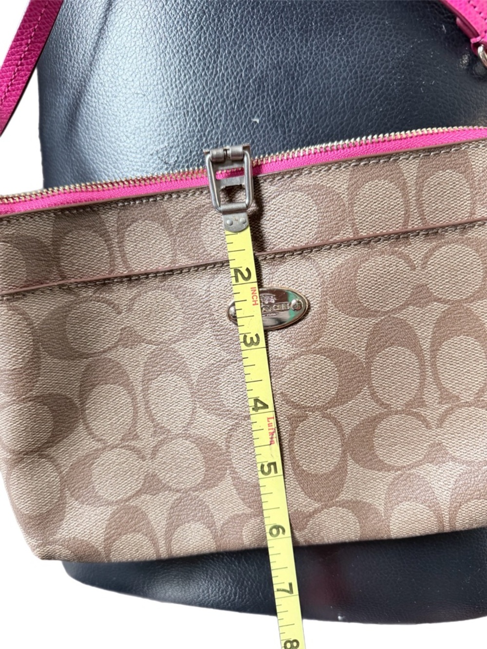 Coach signature brown and pink wristlet - Picture 11 of 12